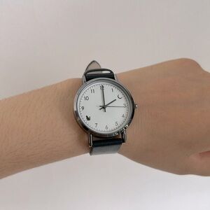 UO Black Genius leather watch